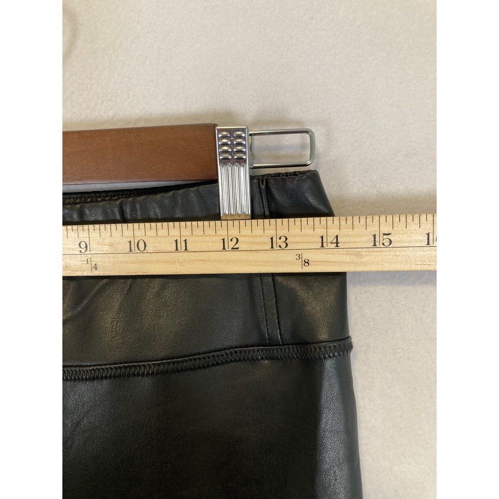 Edgy Scoop Women Size M Black Faux Leather High Rise Skinny Leggings SS-393 - Picture 4 of 8